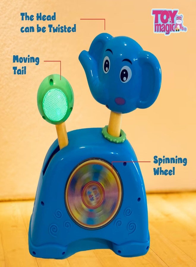 ToyMagic Animal Piano Elephant with Moving Tail & Wheels | Interactive Musical Toy for Toddlers | 13 Keys with Lights & Sound | Motion Activated Elephant Toy for Early Learning | Safe & Fun - Image 4